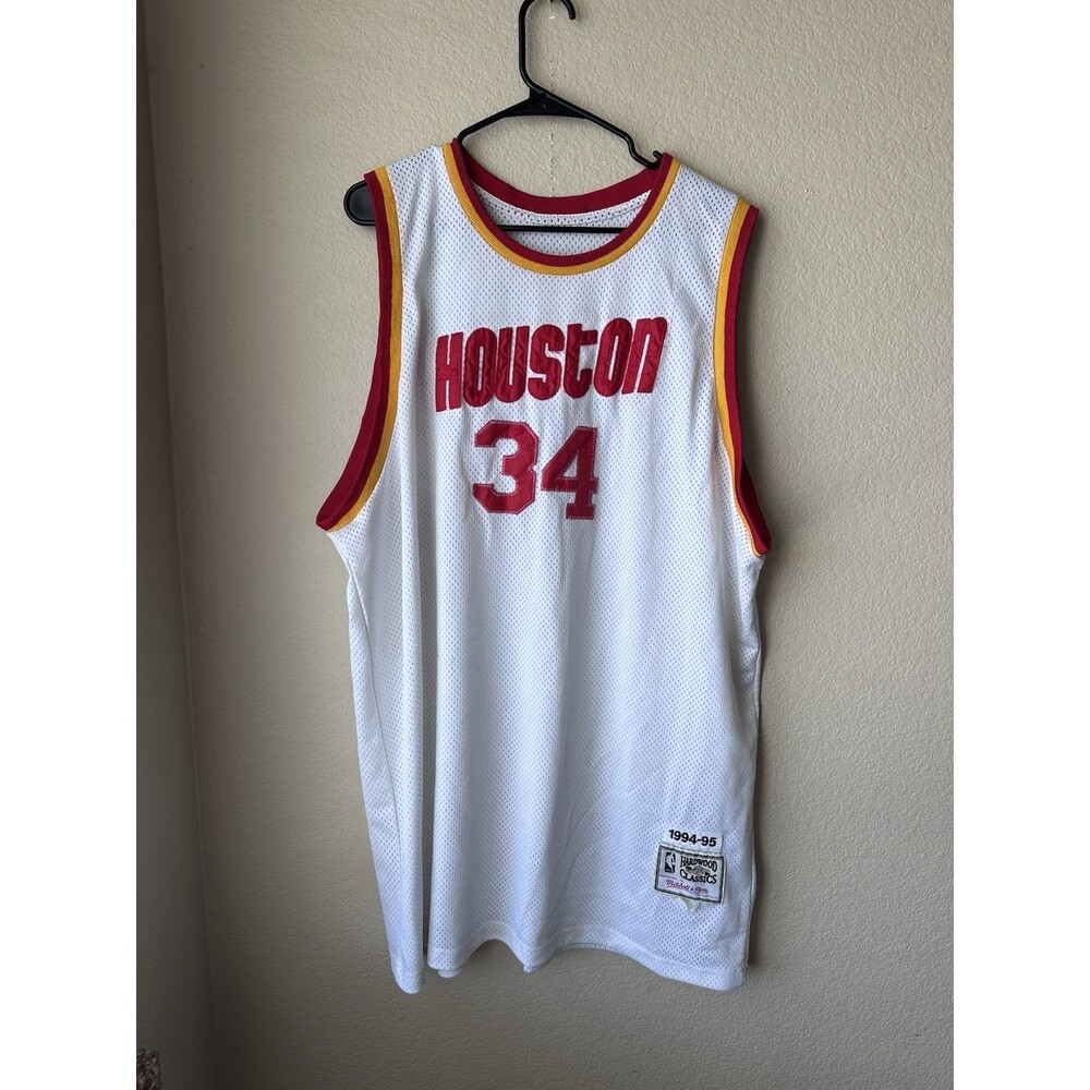 Hakeem Olajuwon Rocket Jersey Size 54 Authentic Mitchell Ness Vintage 94 95 NBA